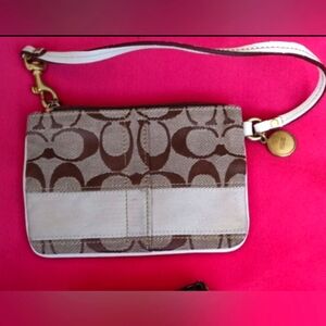 Coach canvas Wristlet
